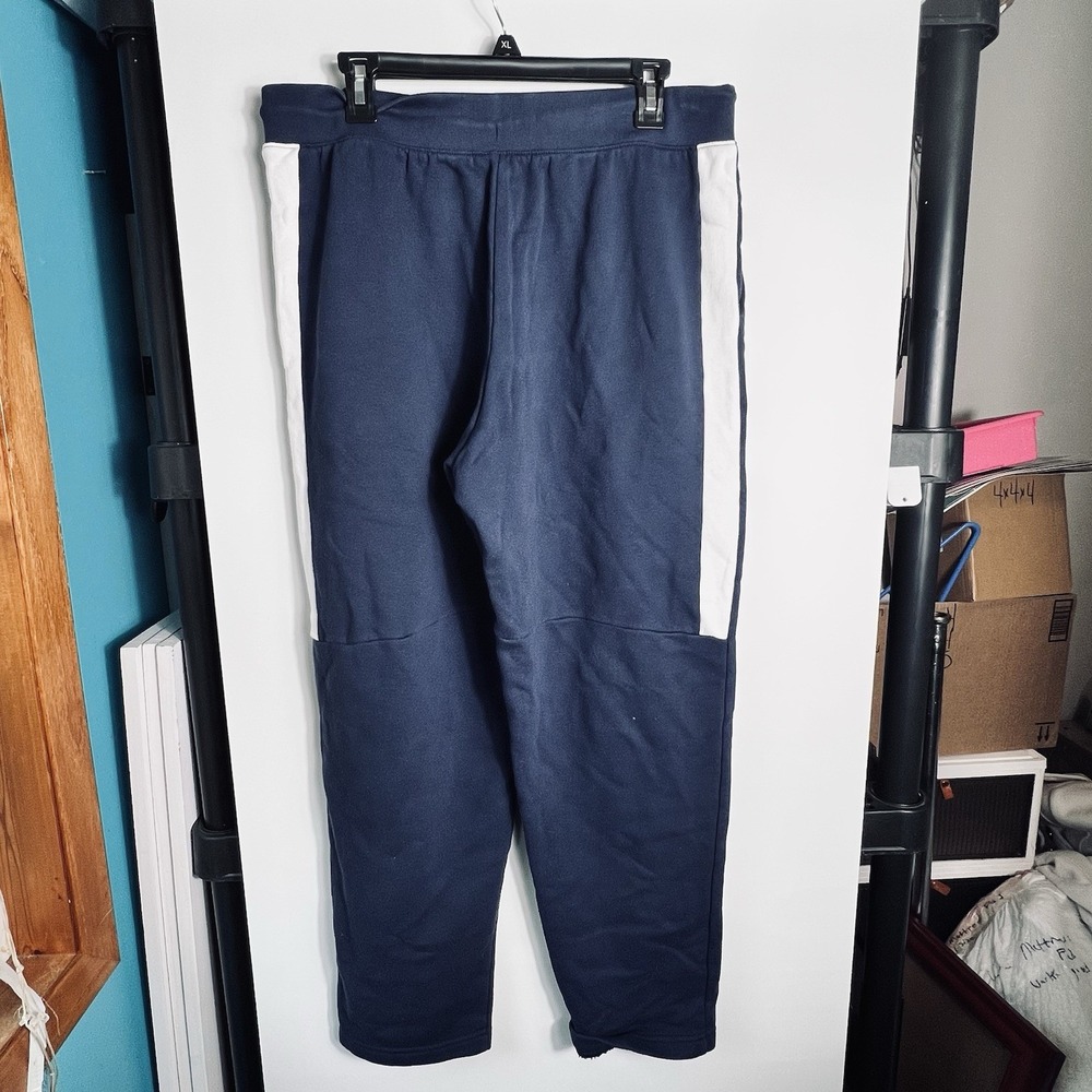 Russell Athletic Premium Fleece Sweatpants Men's L Blue Cove Drawstring EUC - Picture 3 of 5